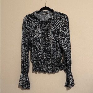 Ramy Brook Cher Poet sleeve blouse